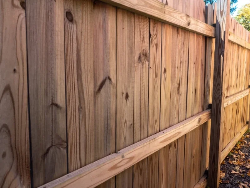 wood residential fencing